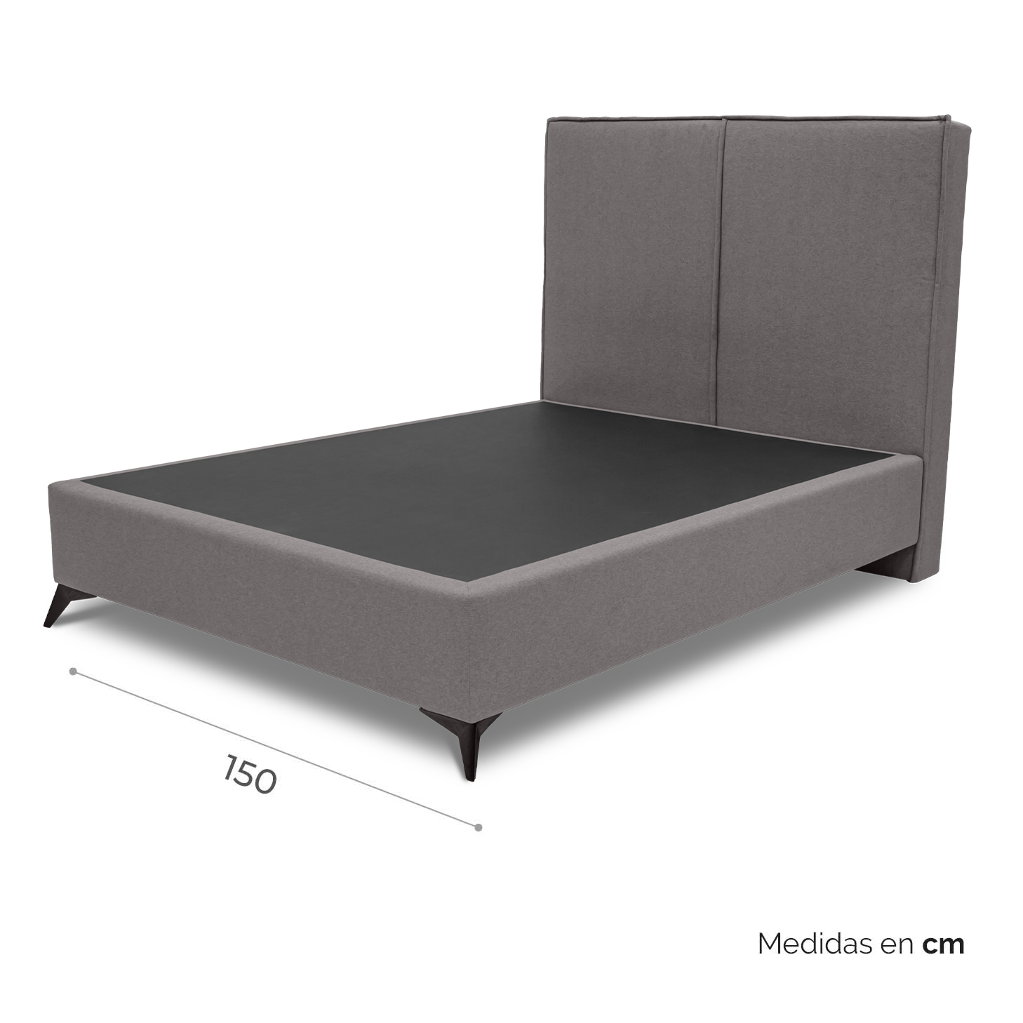 Cama Queen Tela Gris Claro Rixe | Camas | recamaras